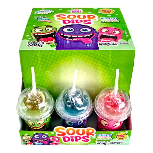 Pirulito Happy Din Sour Dips 12x50g-2-